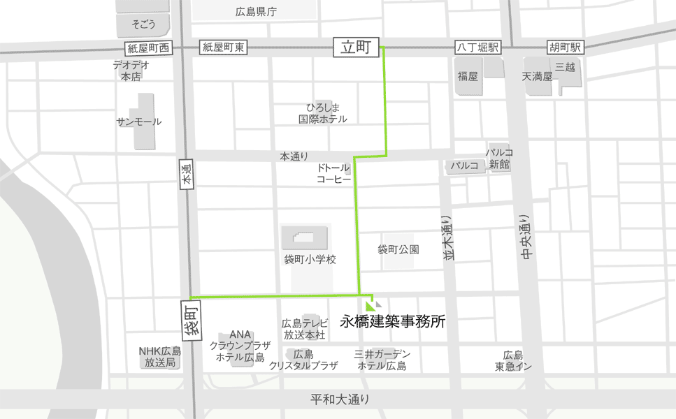永橋建築事務所の地図